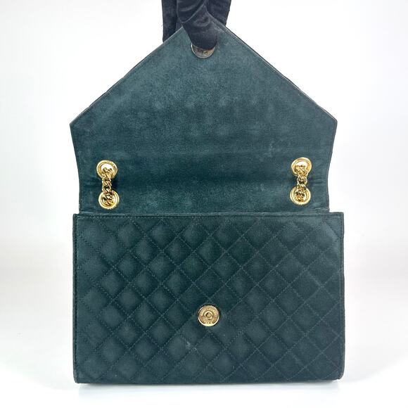 Saint Laurent Medium Suede Triquilt Envelope Shoulder Bag - Picture 9 of 13